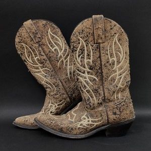 Justin-Women's 6.5(B) Bent Rail-Distressed Leather Western Cowgirl Boots BRL9752